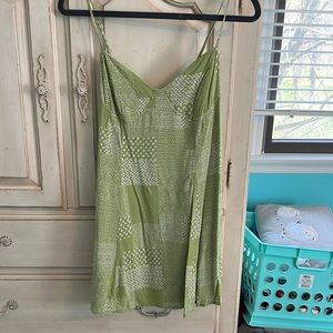 Light Green Printed Summer Dress